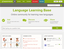 Tablet Screenshot of languagelearningbase.com